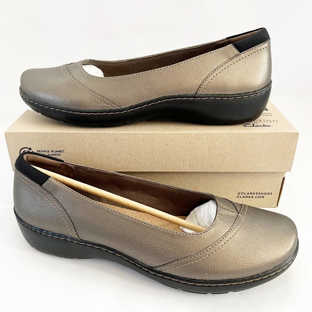 NEW Clarks Cora Eliza Ballet Flat Metallic Size 12 Medium
